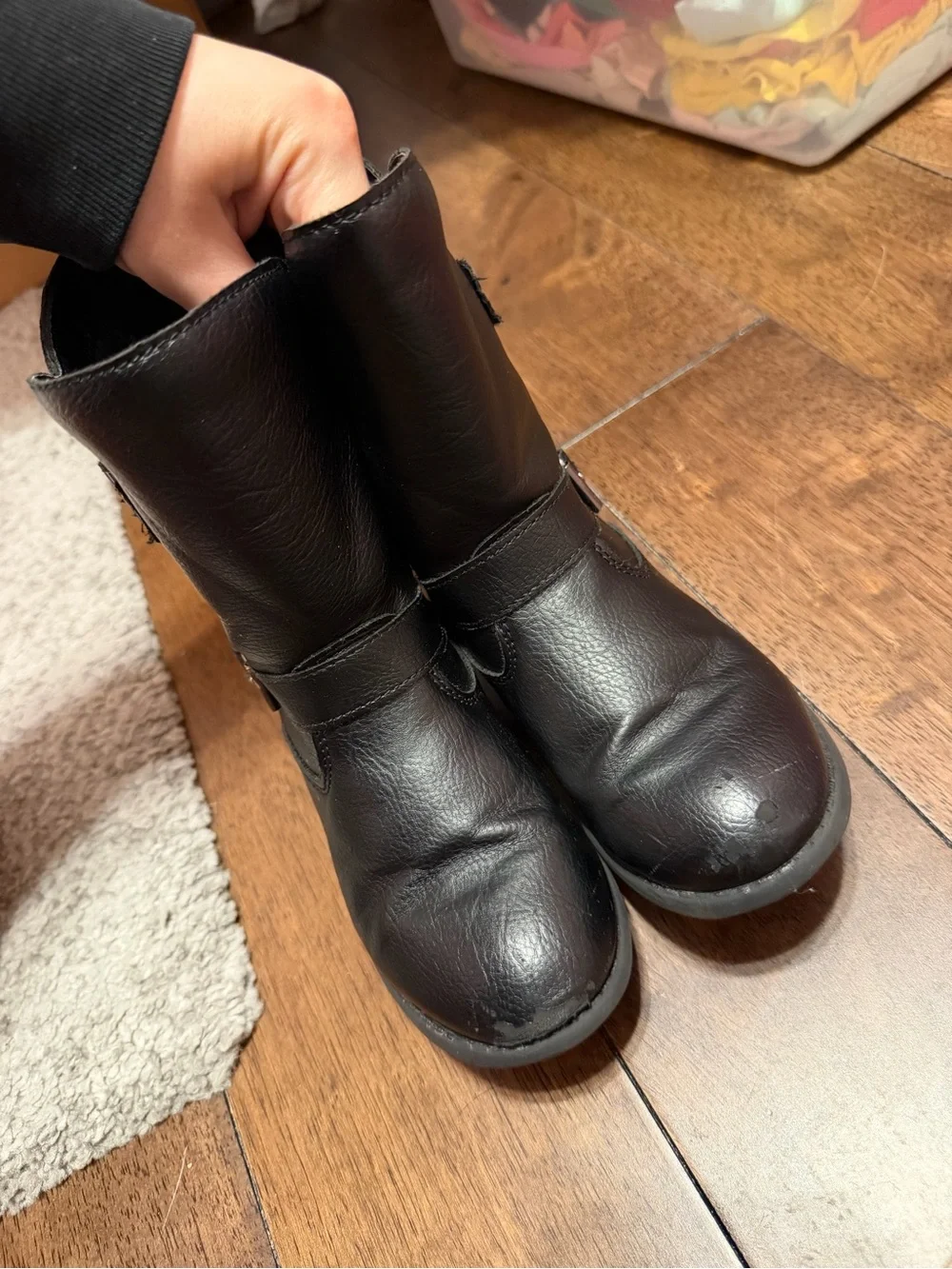 Carter's Black Girls' Mid-Calf Buckle Boots